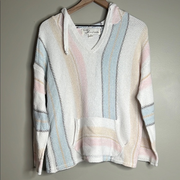 Vintage Havana Striped Knit Hoodie Womens Small - Picture 1 of 5